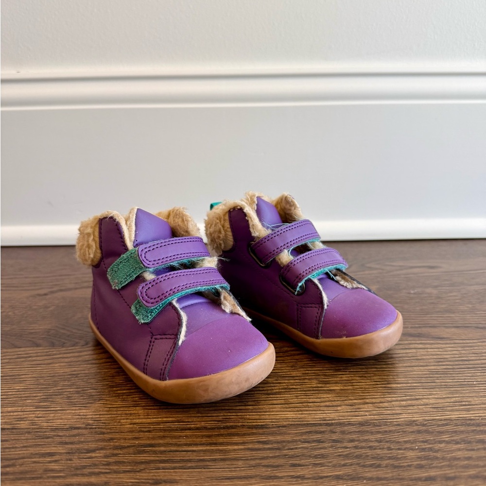 Purple and Teal Ten Little Toddler Booties